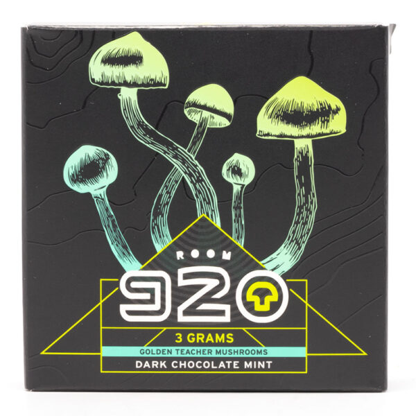 Room 920 - Mushroom Chocolate Bar - Dark Chocolate Mint - 3 grams | Shroom Dudes Canada