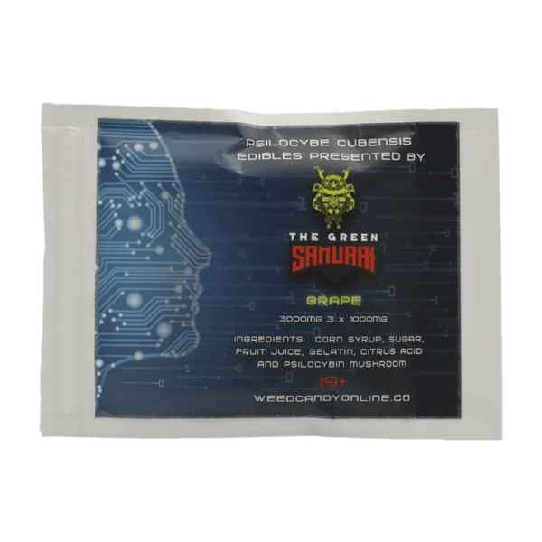 The Green Samurai - Shroom Gummies - Grape - 3g | Shroom Dudes Canada